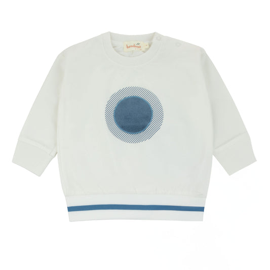 Blue Circle Terry  Applique Top