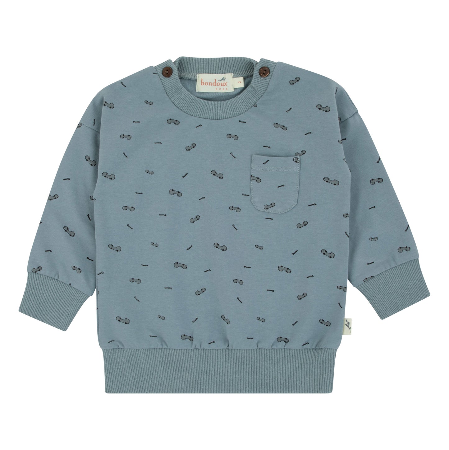 Blue Car Print Top