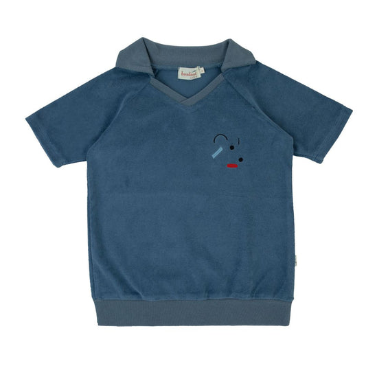 Terry Shapes Top-Short Sleeves-Blue