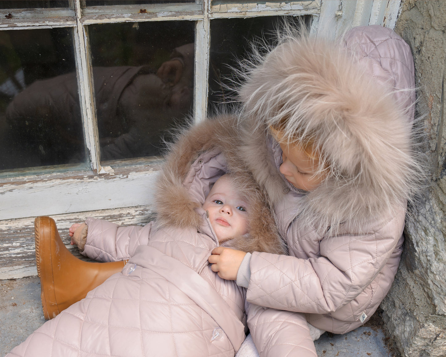 Quilted Snowsuit-Beige