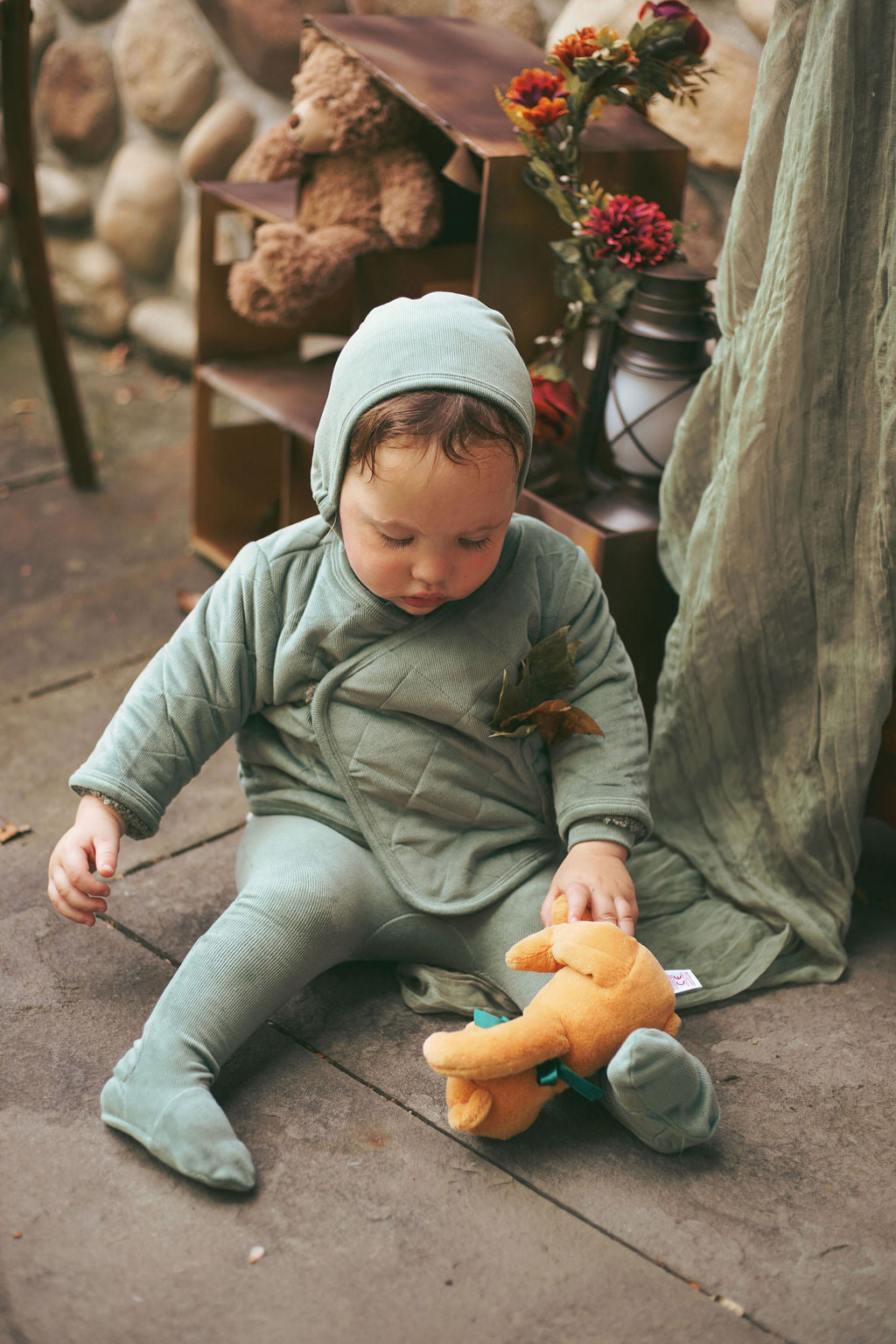 Sheep Velour Sweater-Green