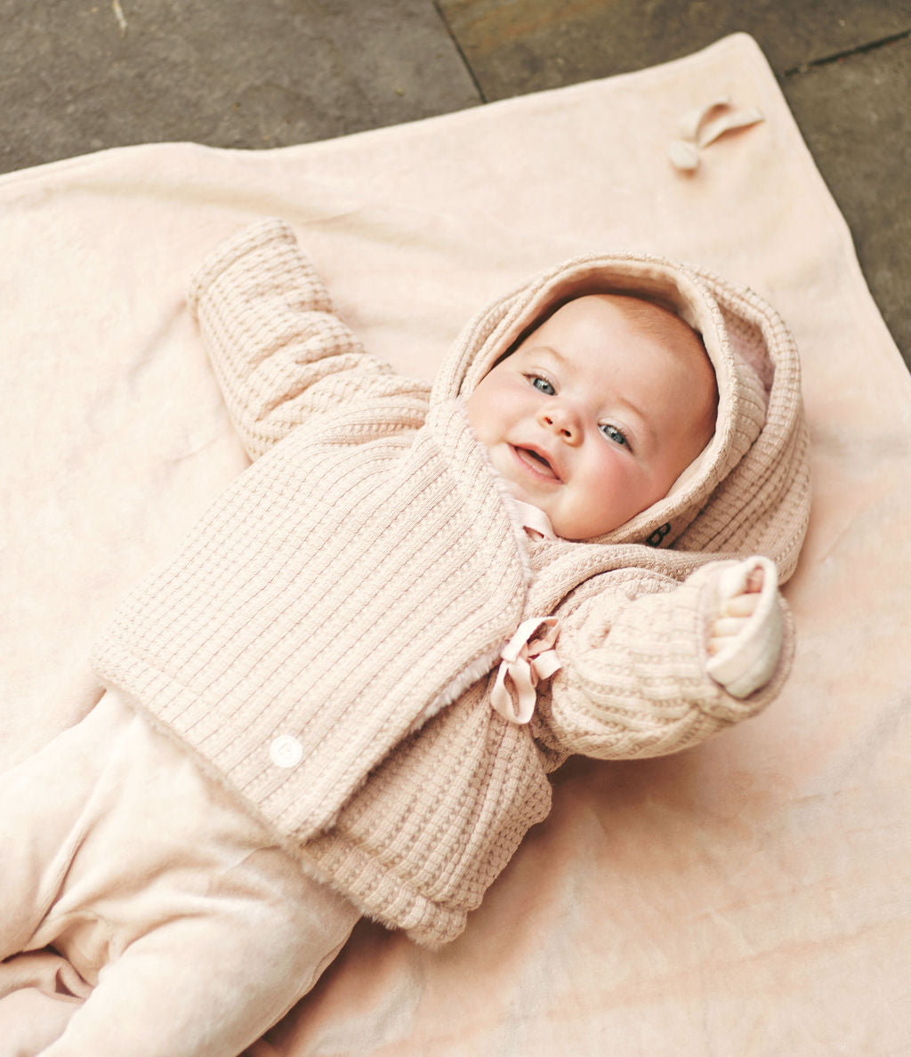Knit Blanket-Peach