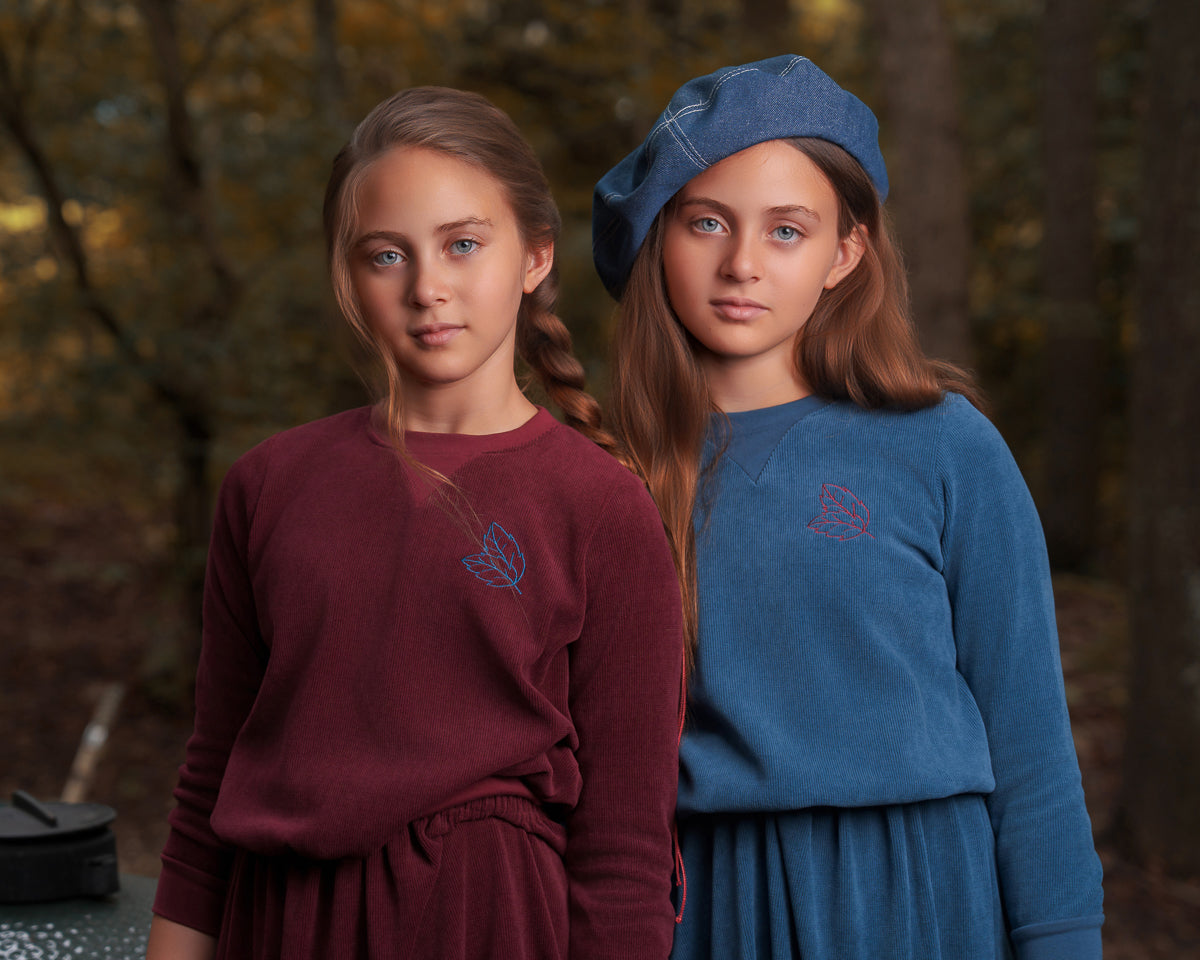 Ribbed Corduroy  Pre Teen Set-Teal