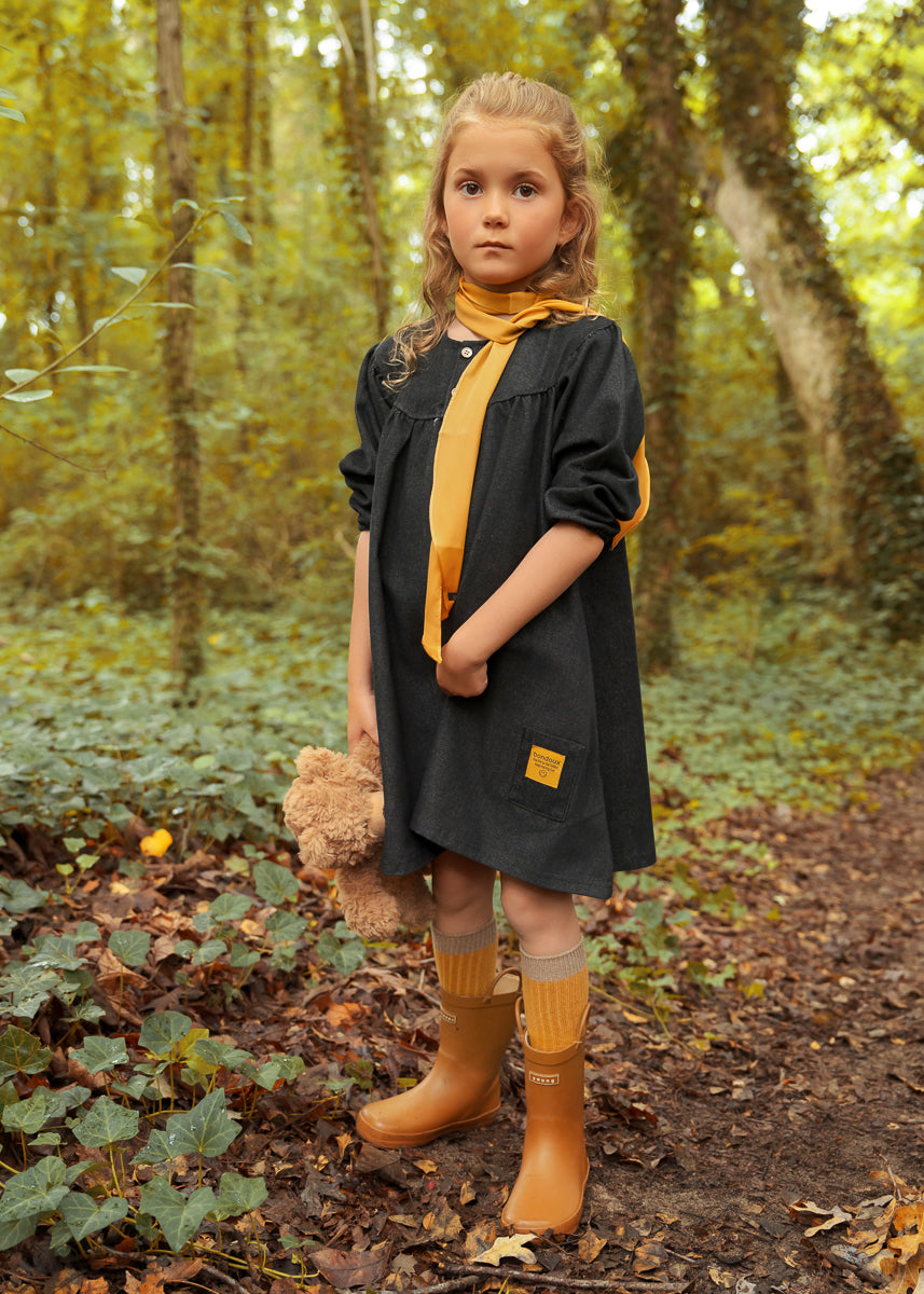 Yellow Denim Dress Bondoux Bebe Yellow Denim Dress Bondoux Bebe