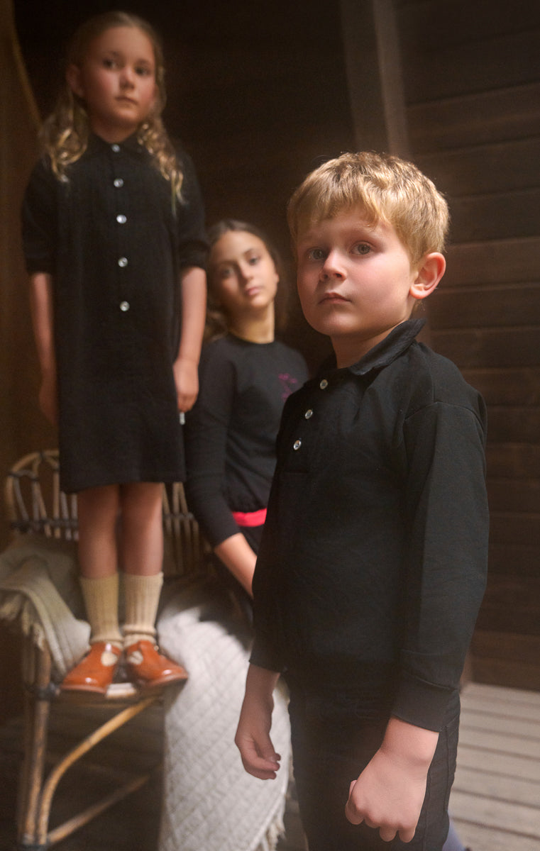 Corduroy Dress-Black