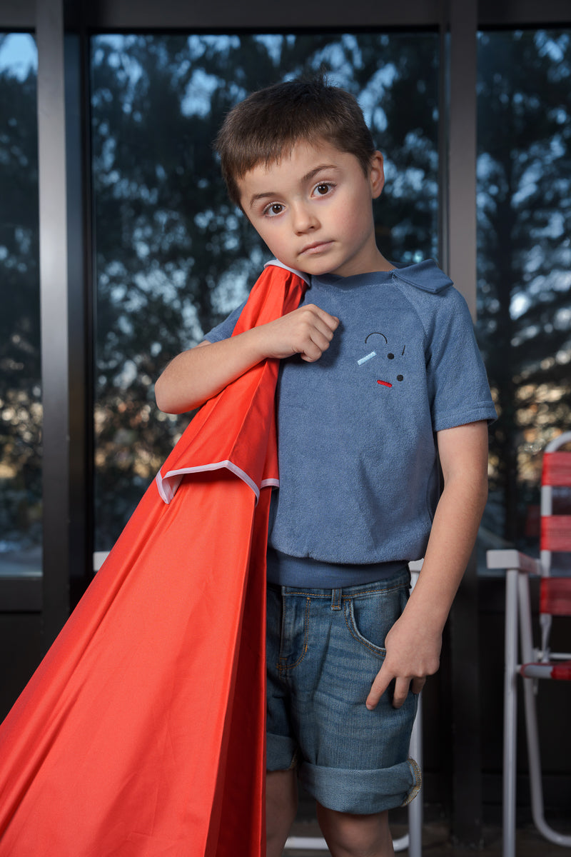 Terry Shapes Boys Top-Long Sleeves-Blue