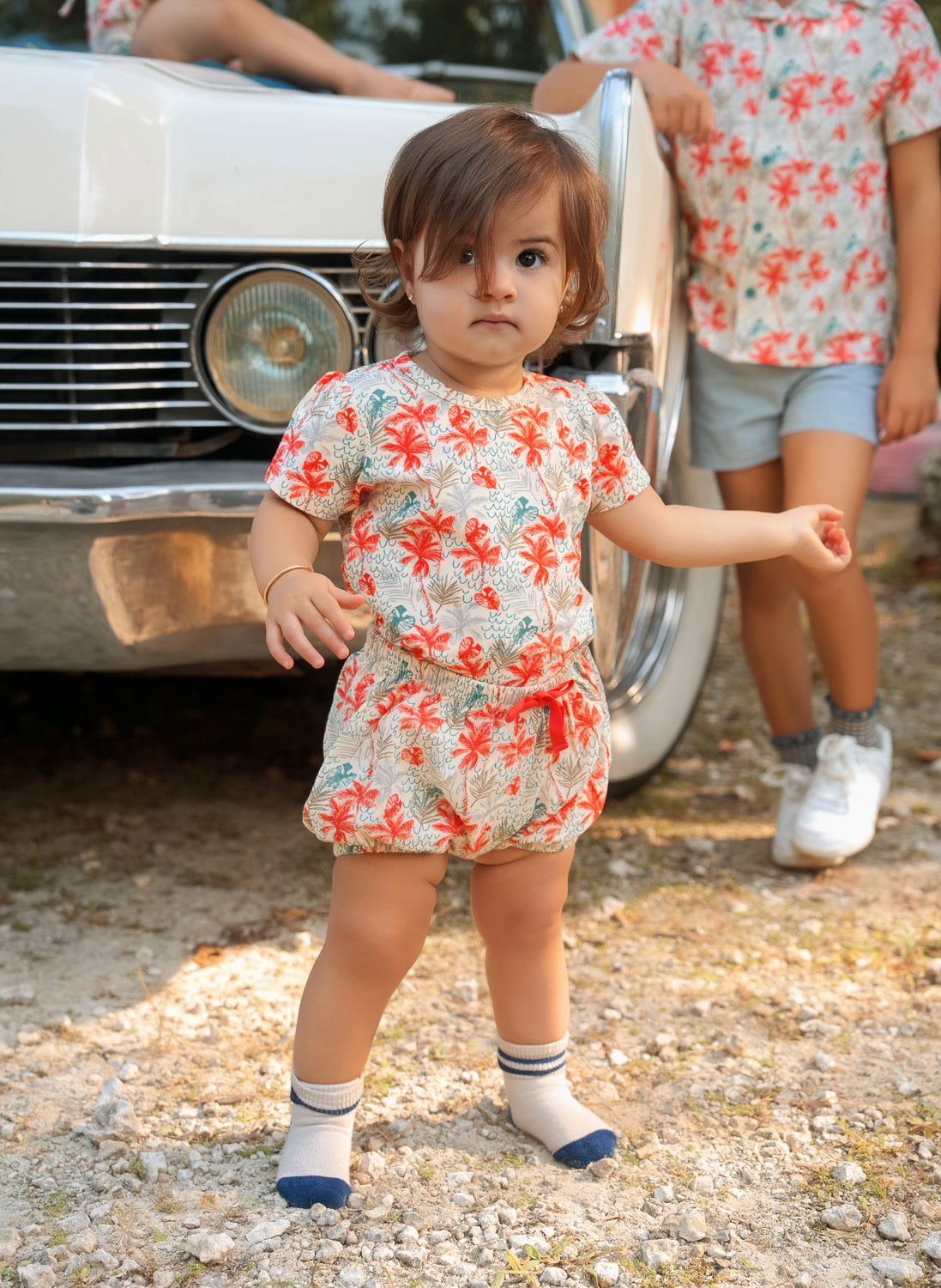 Tropical Print Girls Short Set