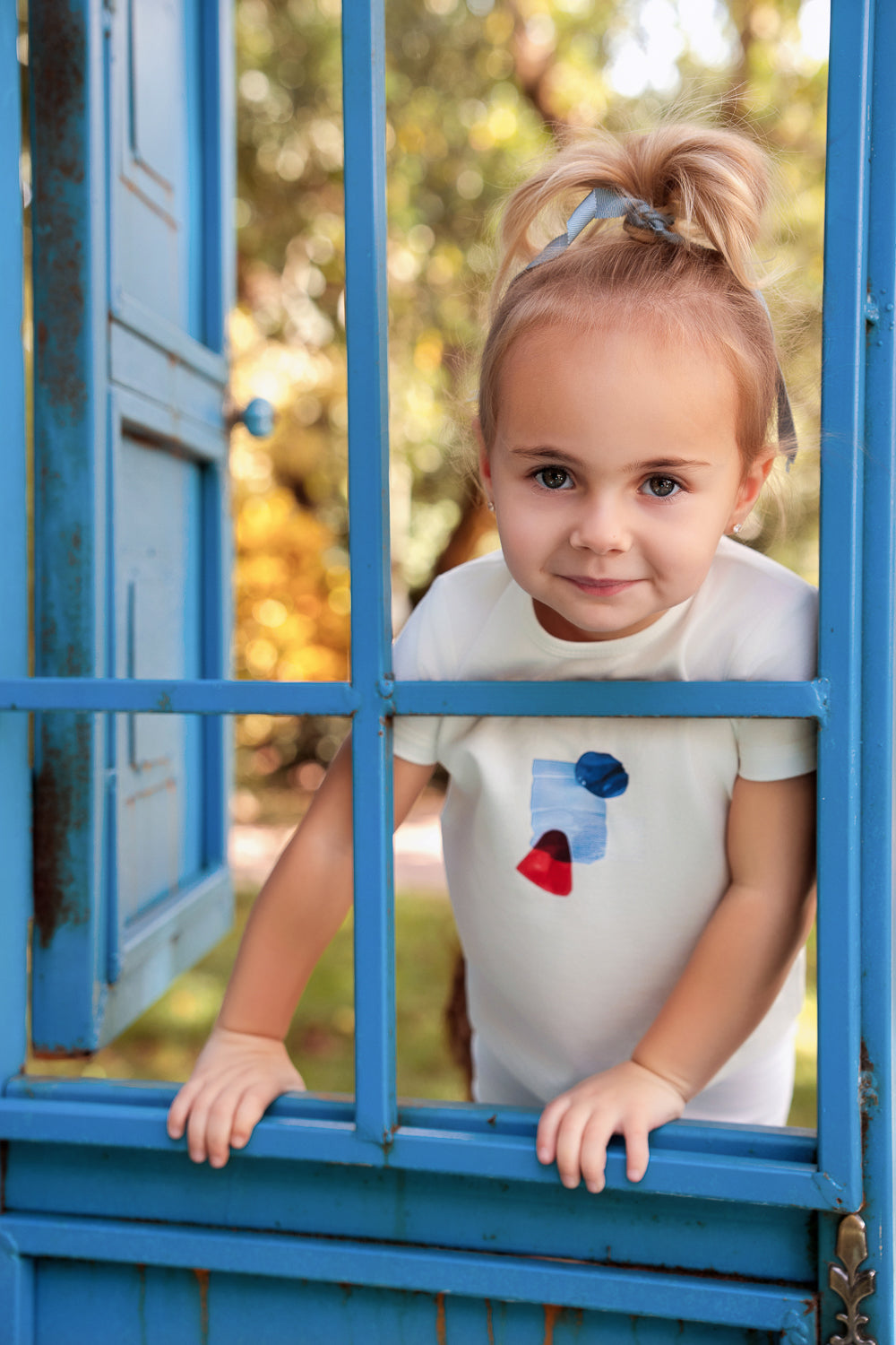 White Shape Short Sleeve Top