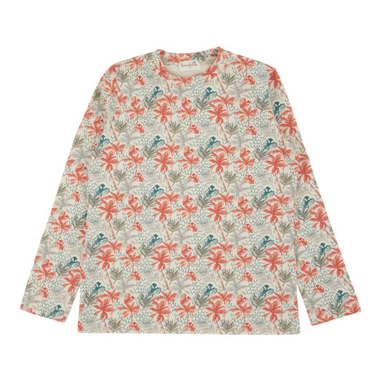 Tropical Print Long Sleeve Top