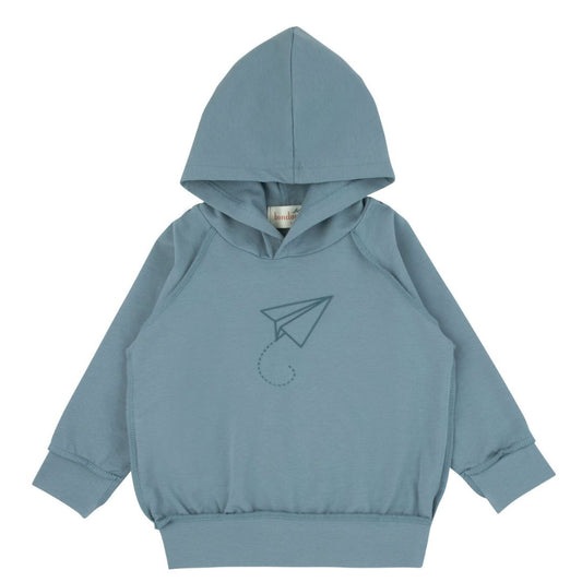 Light Blue Plane Hoodie Top