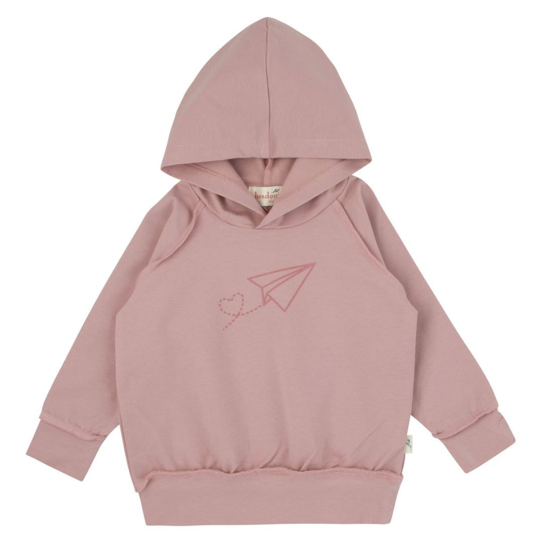 Pale Pink Plane Hoodie Top