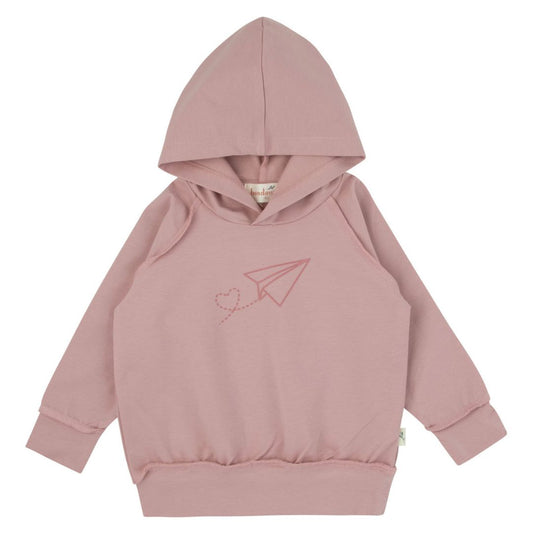 Pale Pink Plane Hoodie Top