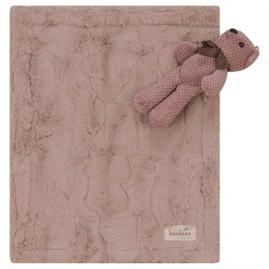 Fuzzy Security Blanket - Mauve Pink